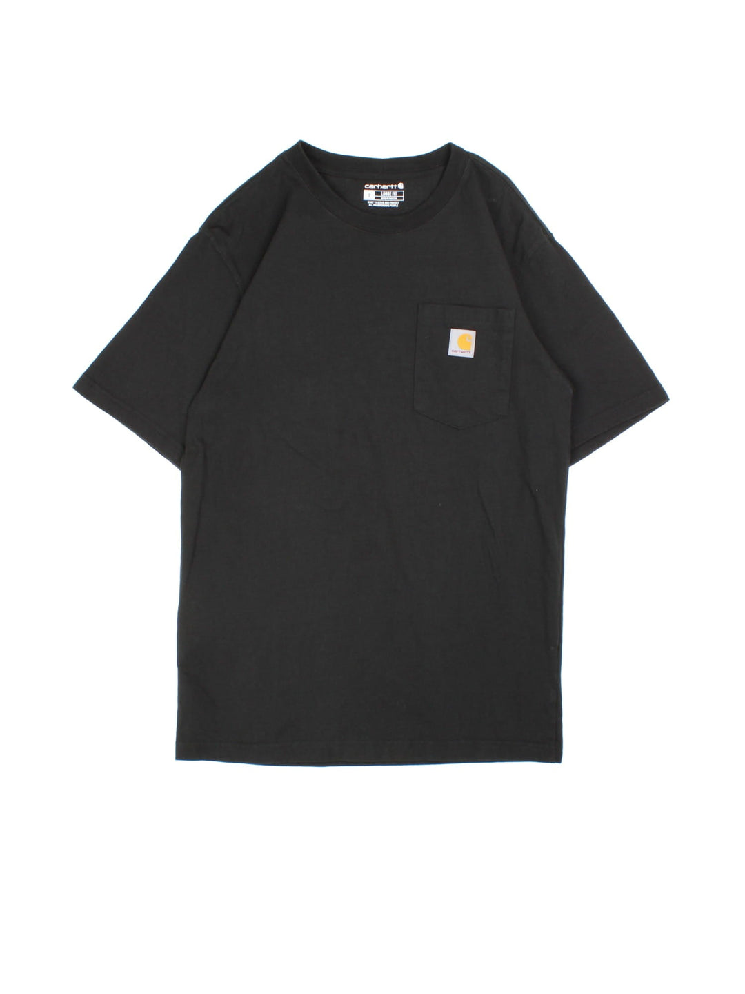 Carhartt T-Shirt in a black colourway with pocket and small logo on the front.