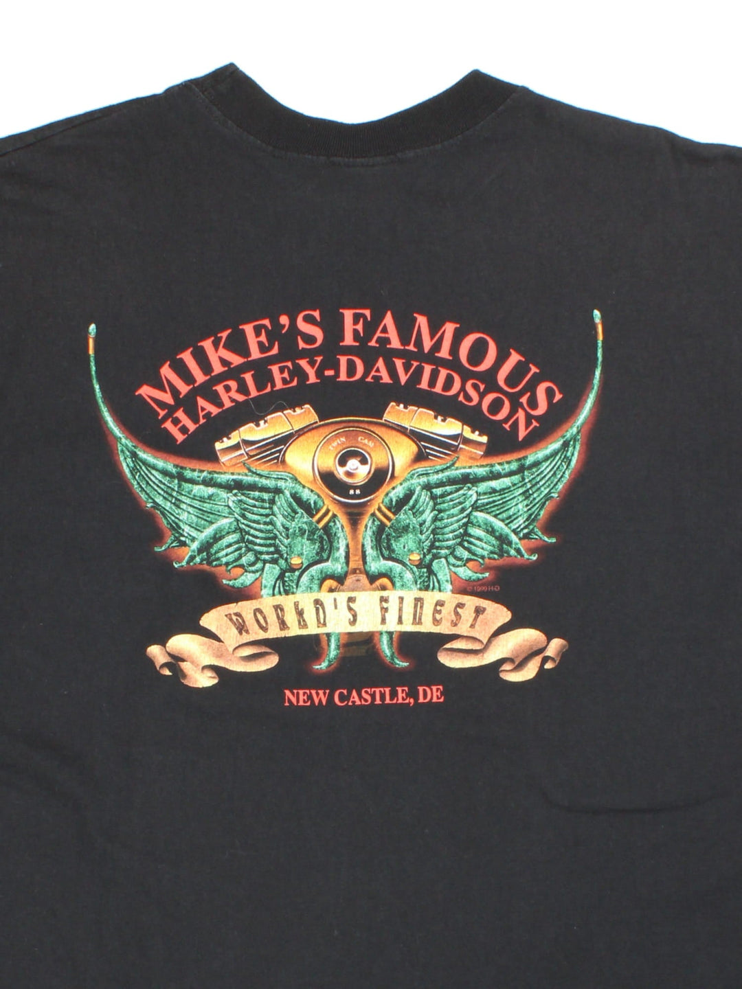 Harley-Davidson Graphic Vest in a black colourway with small graphic on the front and large graphic on the back.