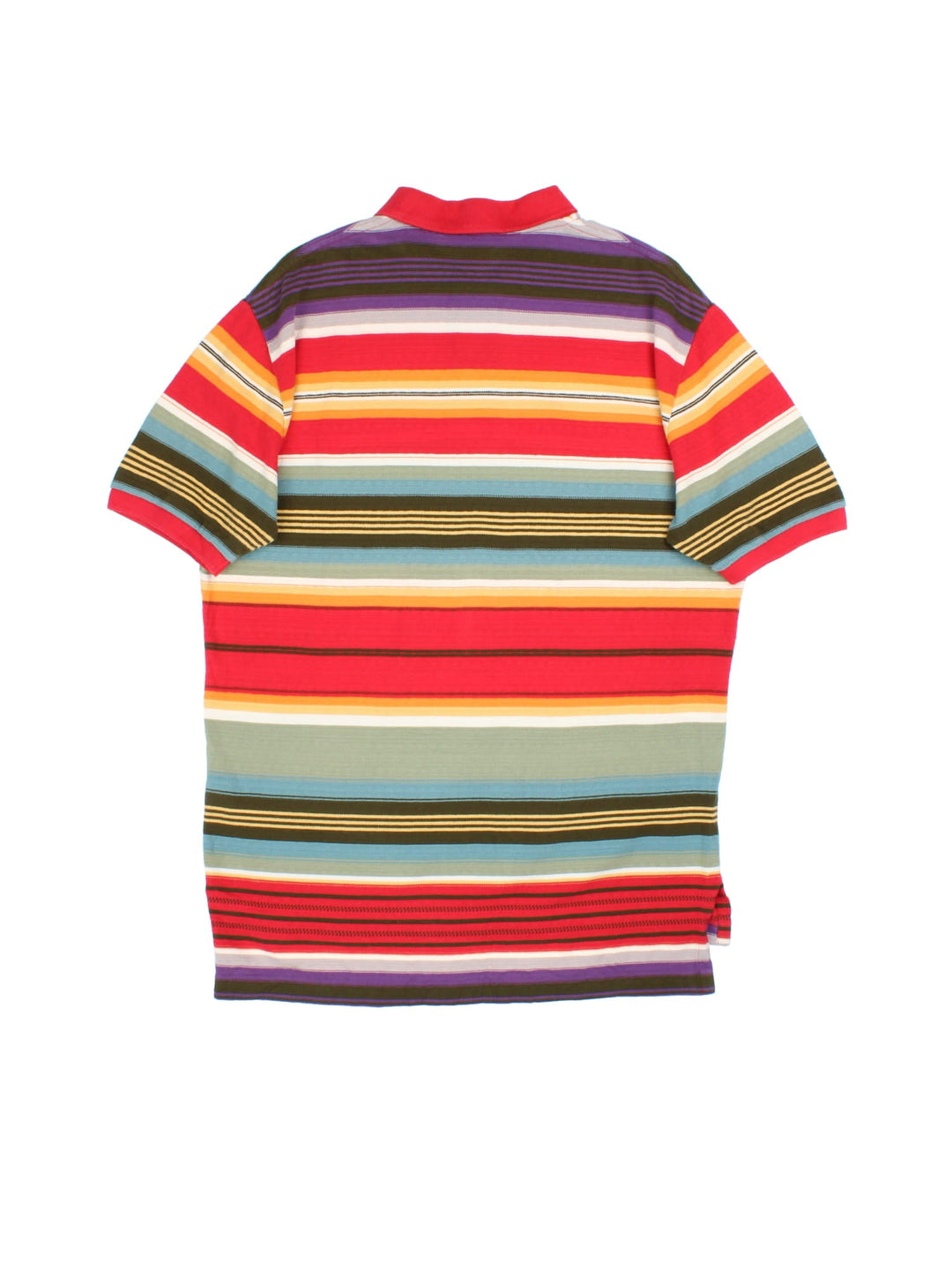 Ralph Lauren Polo Shirt in a multicoloured colourway with striped pattern and small classic logo on the front.