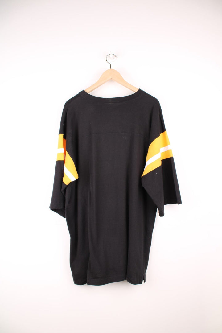 Lee Sport Pittsburgh Steelers tee in black with yellow spellout and sleeve accents. 