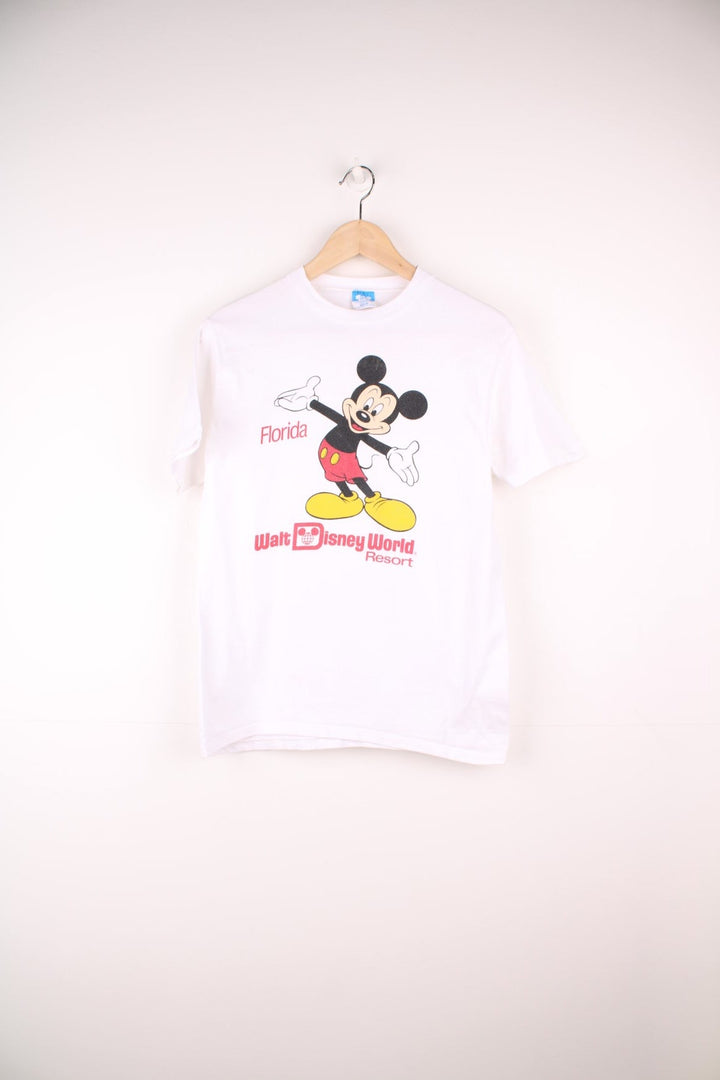 Walt Disney World Resort Florida tee in white with Mickey Mouse design. 