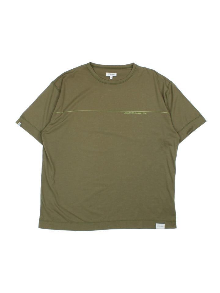 Berghaus T-Shirt in green with graphic printed on the front and logo label.