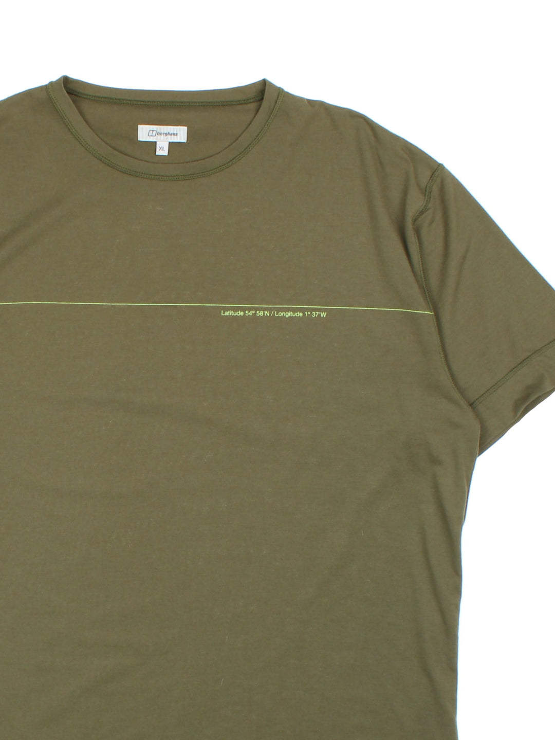 Berghaus T-Shirt in green with graphic printed on the front and logo label.