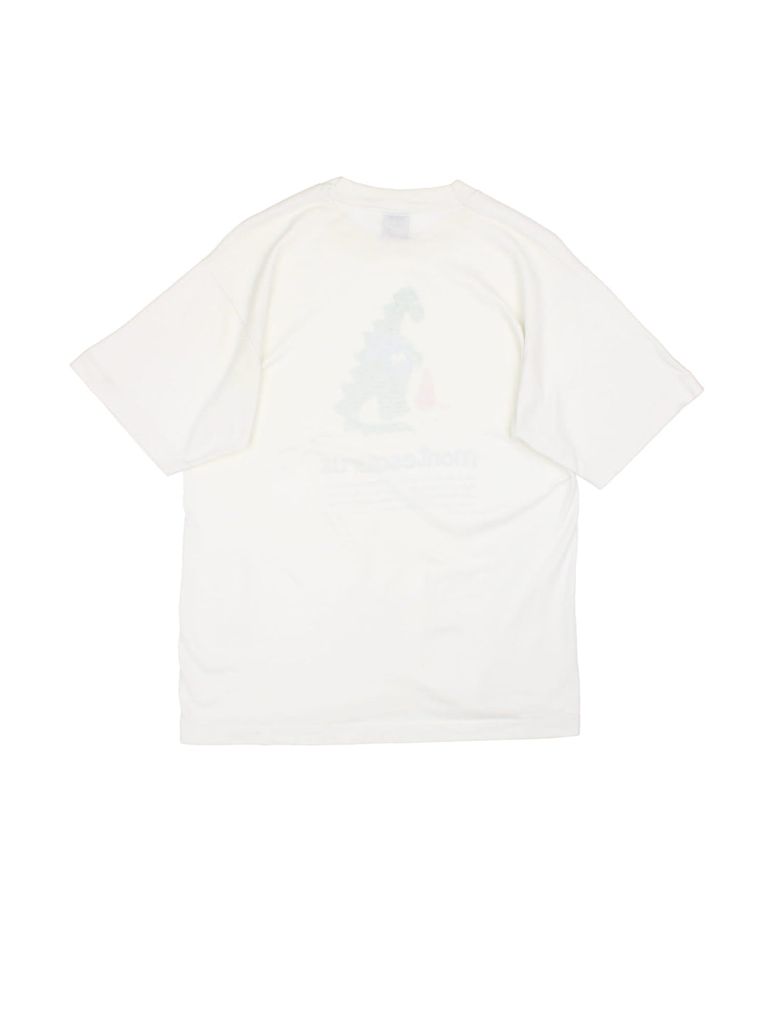 Vintage Montesaurus T-Shirt in white with graphic printed on the front.