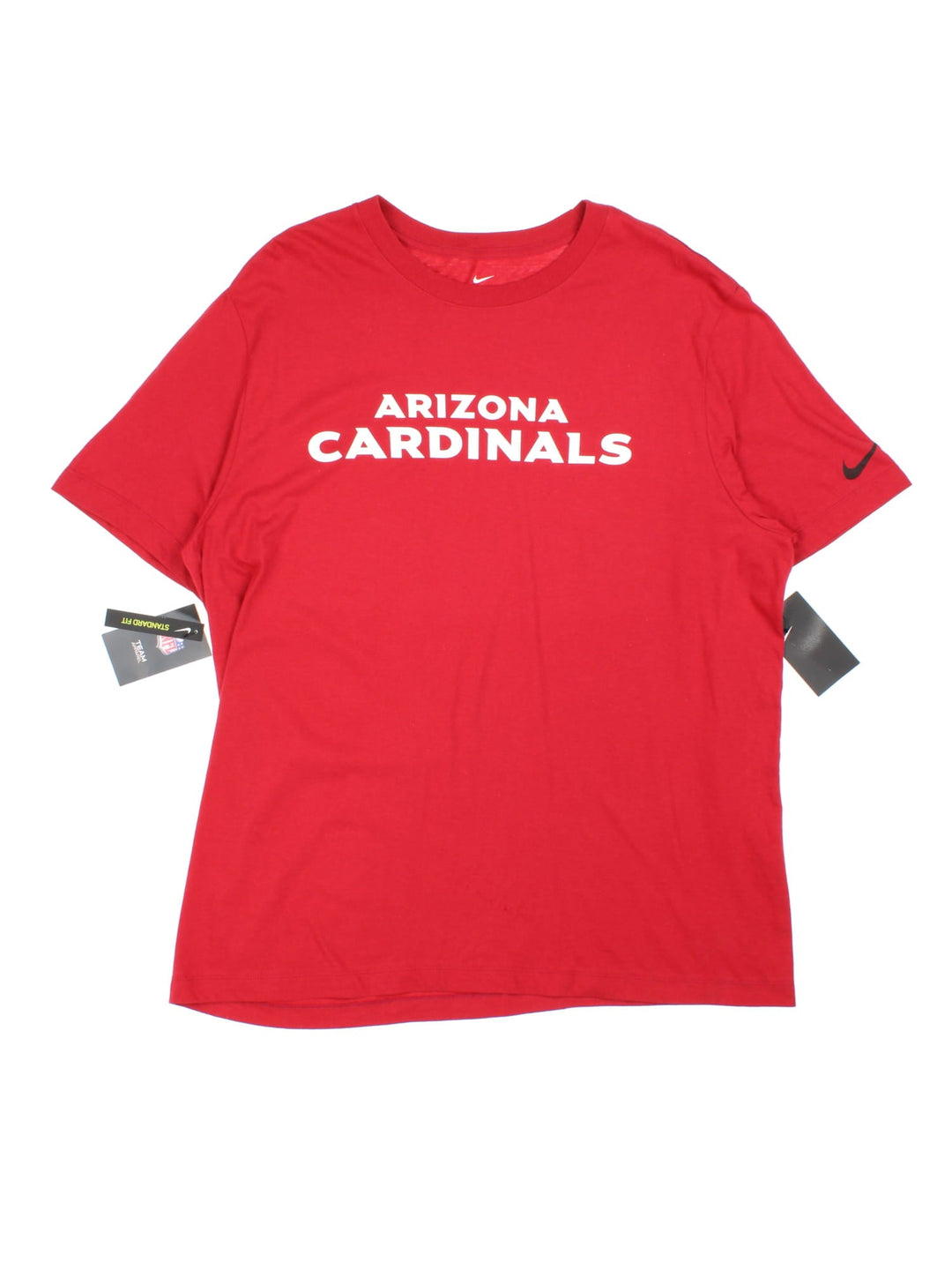 Nike Arizona Cardinals NFL T-Shirt in a red colourway with the logo printed across the front.