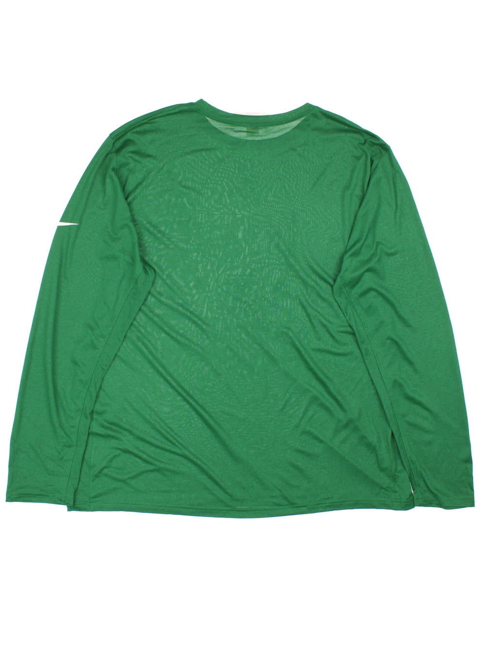 Nike New York Jets NFL Long-sleeved T-Shirt in a green colourway with the large team logo printed on the front and small Nike swoosh on sleeve.