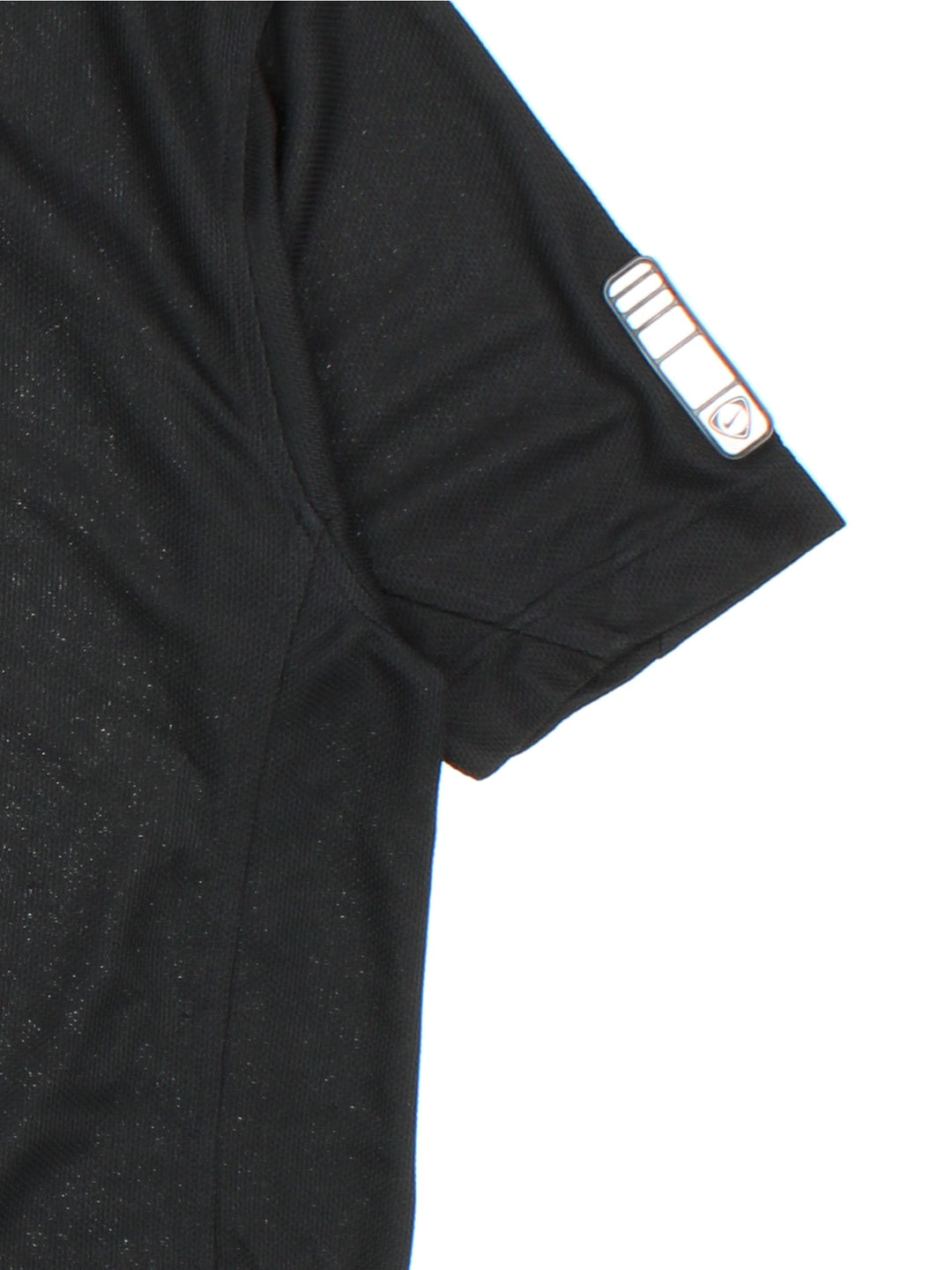 Nike Y2K Training T-Shirt in a black colourway with a mesh material. Large logo on front and small logo on sleeve.