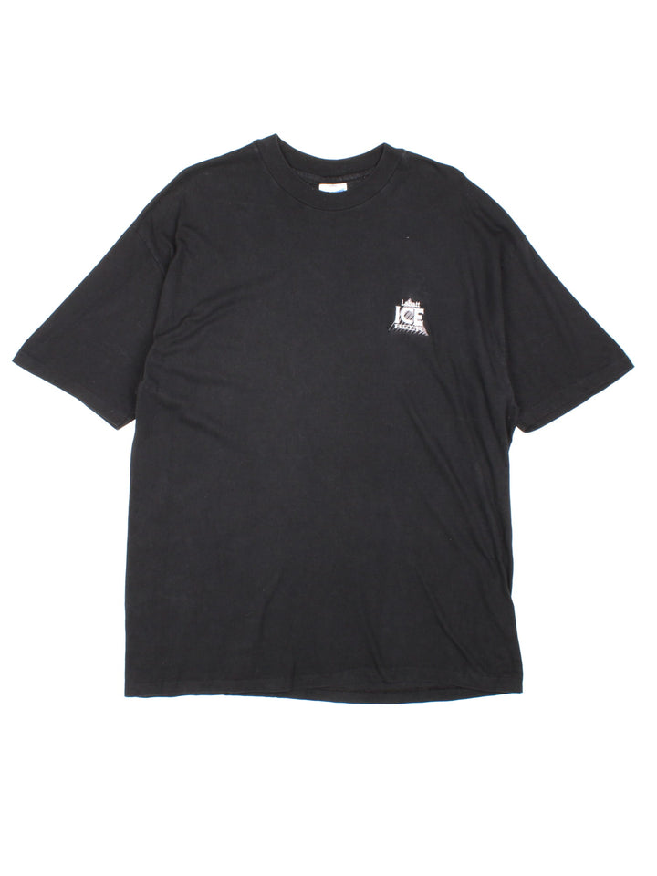 Vintage Labatt Ice Beer T-Shirt in a black with the logo embroidered on the front.