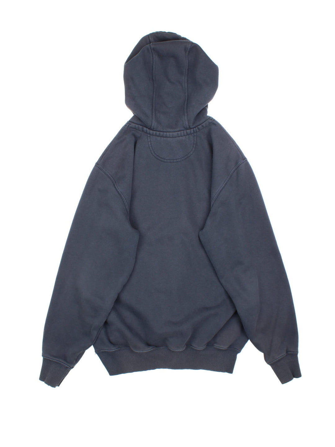 Carhartt Pullover Hoodie in a blue colourway with large pocket and classic logo on the front.