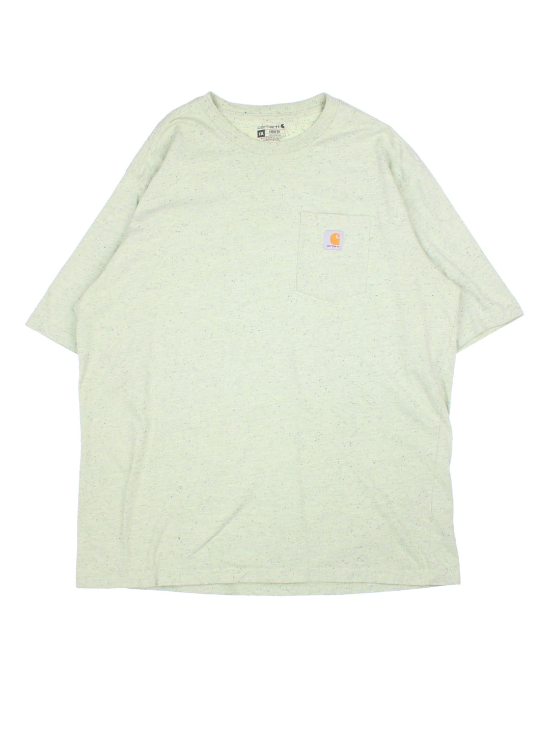 Carhartt T-Shirt in the green colourway with pocket on the front and small classic logo.