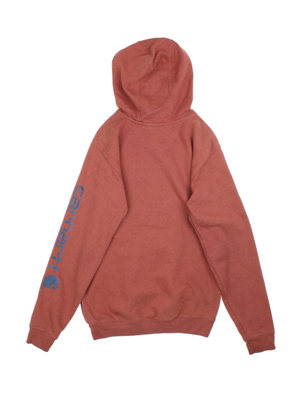 Carhartt Pullover Hoodie in a red colourway with large pocket and small classic logo on the front.