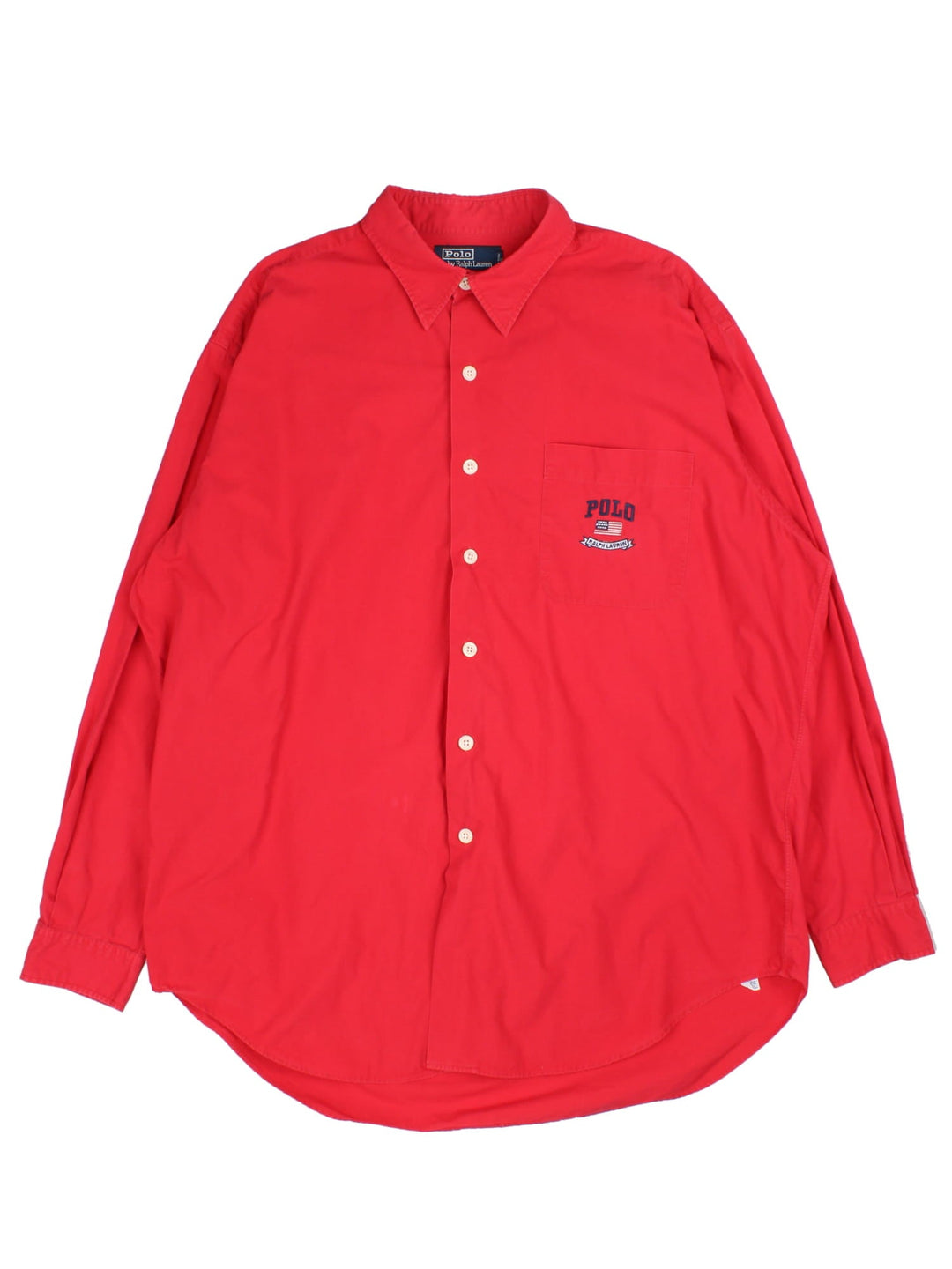 Polo Ralph Lauren Shirt in a red colourway with branding embroidered on front.