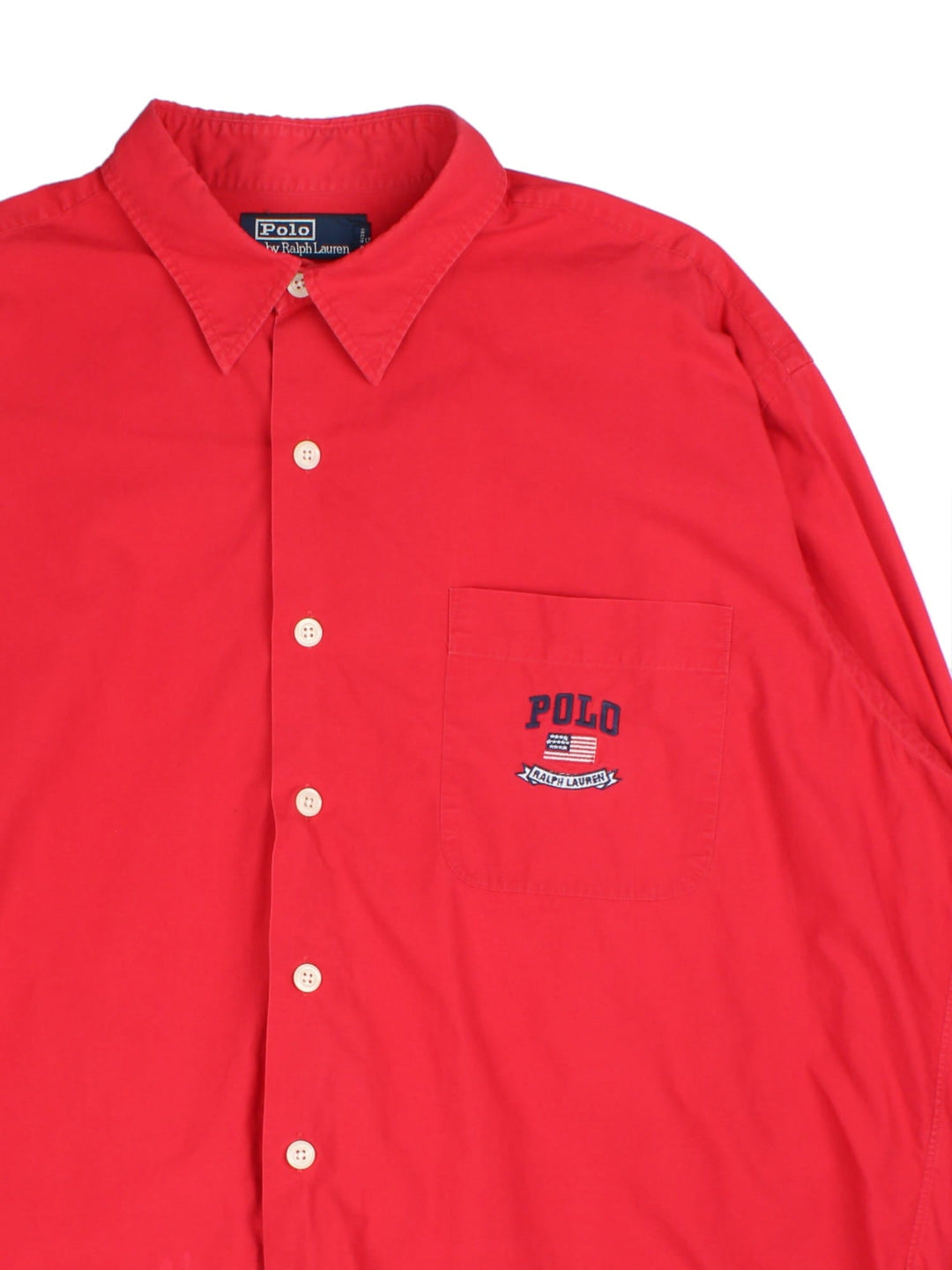 Polo Ralph Lauren Shirt in a red colourway with branding embroidered on front.