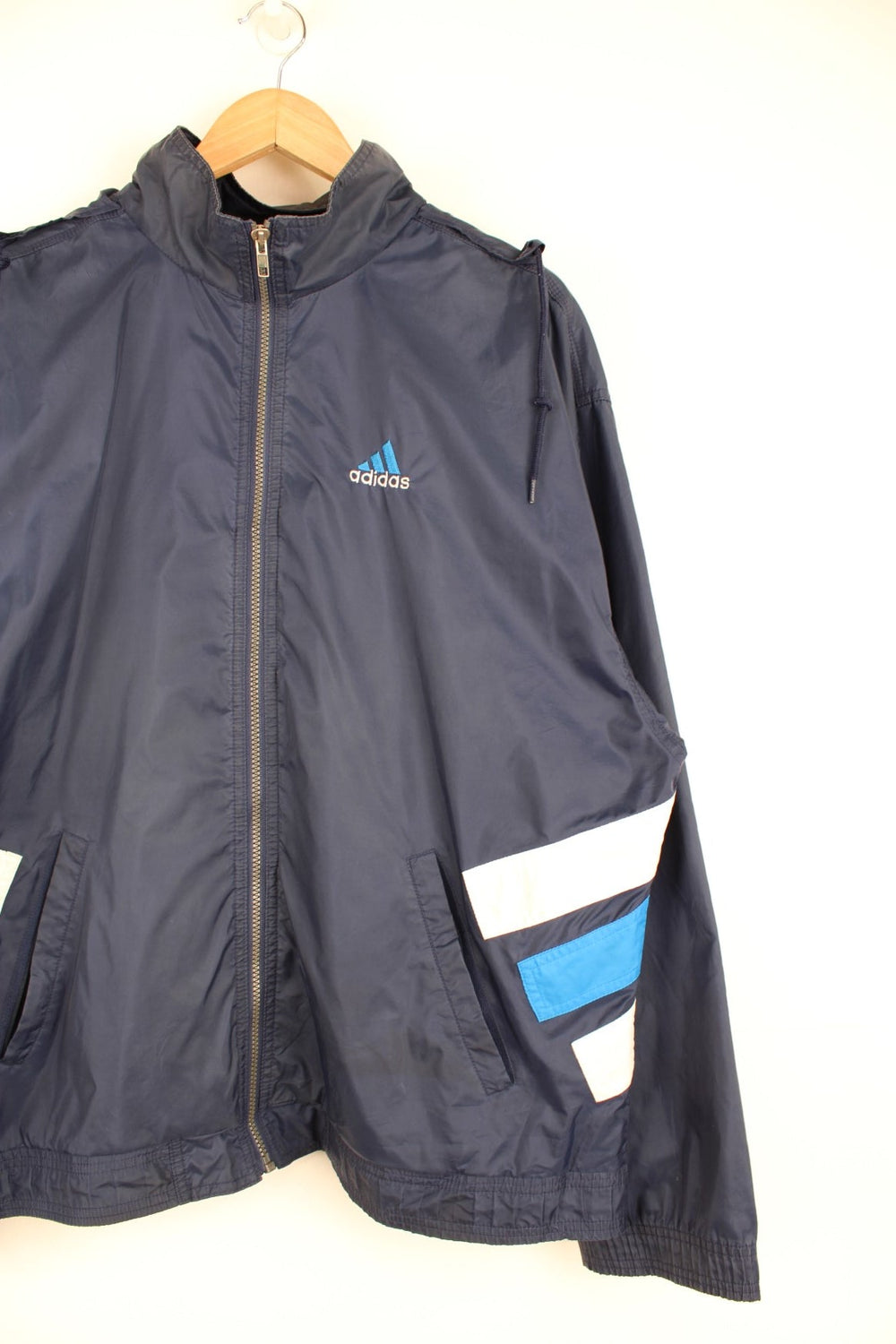 Blue vintage adidas jacket best sale