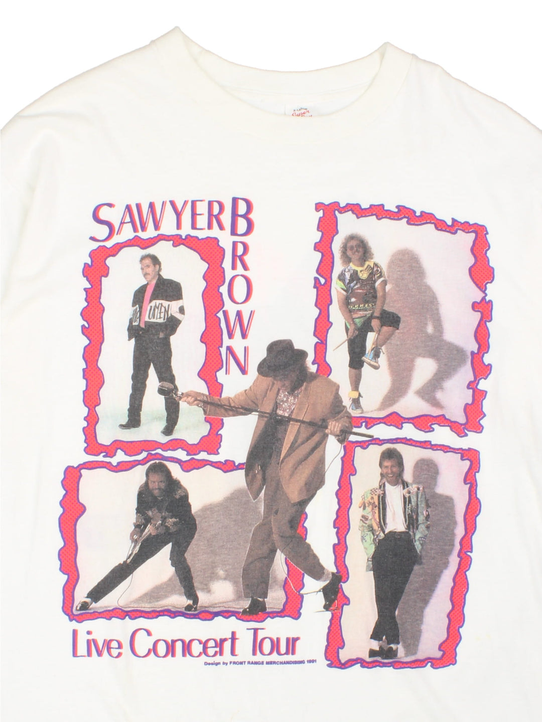 Sawyer Brown 1991 Tour Graphic White T-Shirt