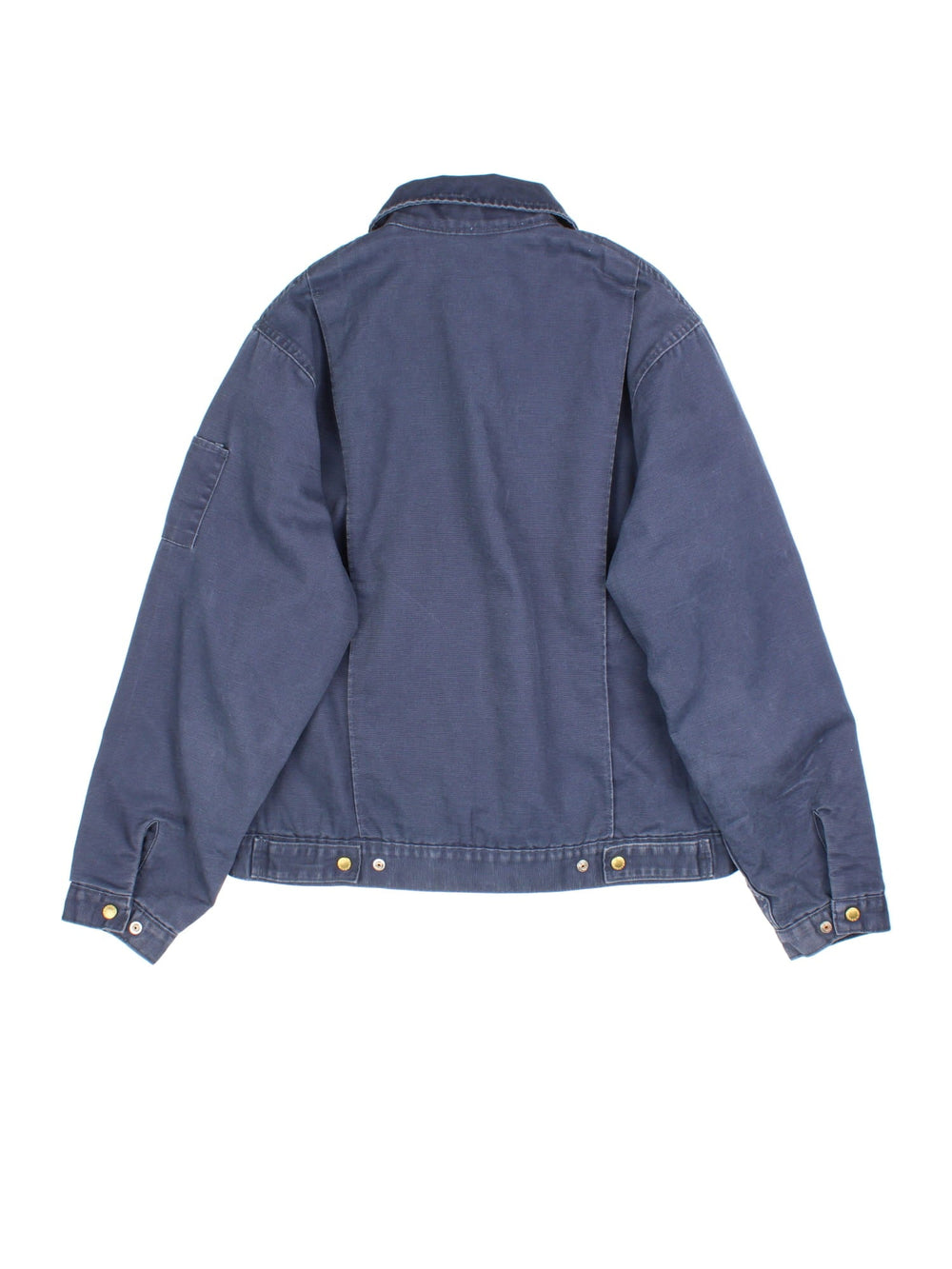 Vintage Dickies Eisenhower Jacket in a blue colourway. Zips up and has side pockets, insulated with a quilted lining, and has the logo embroidered on the front.