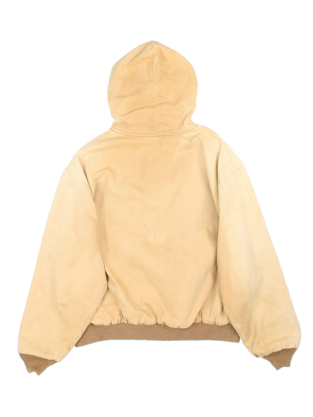 Vintage Dickies Workwear Jacket in a tan colourway. Zips up and has side pockets, hooded, and has the logo embroidered on the front.