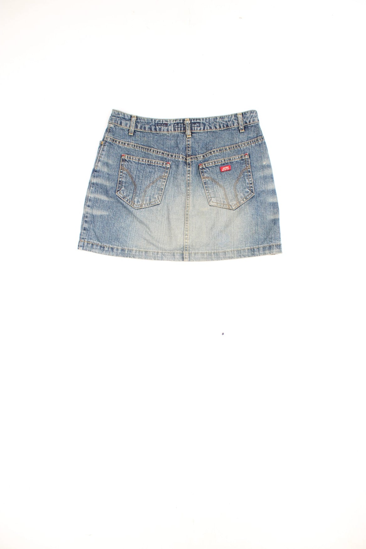 Vintage Miss Sixty, Style Sharon, low rise denim mini skirt with small embroidered logo on the front and back.