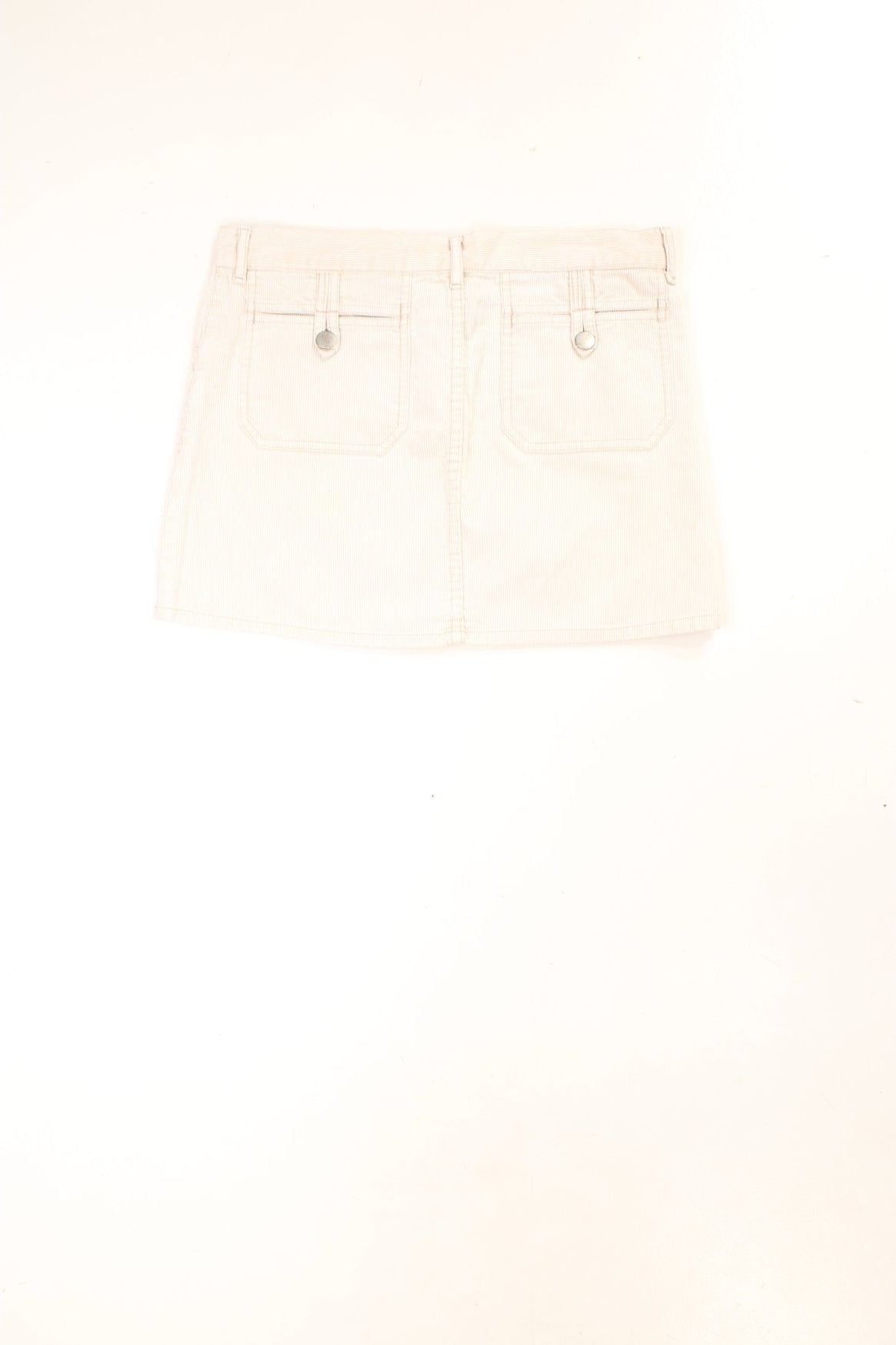 Vintage FCUK Jeans cord low rise mini skirt in off white.