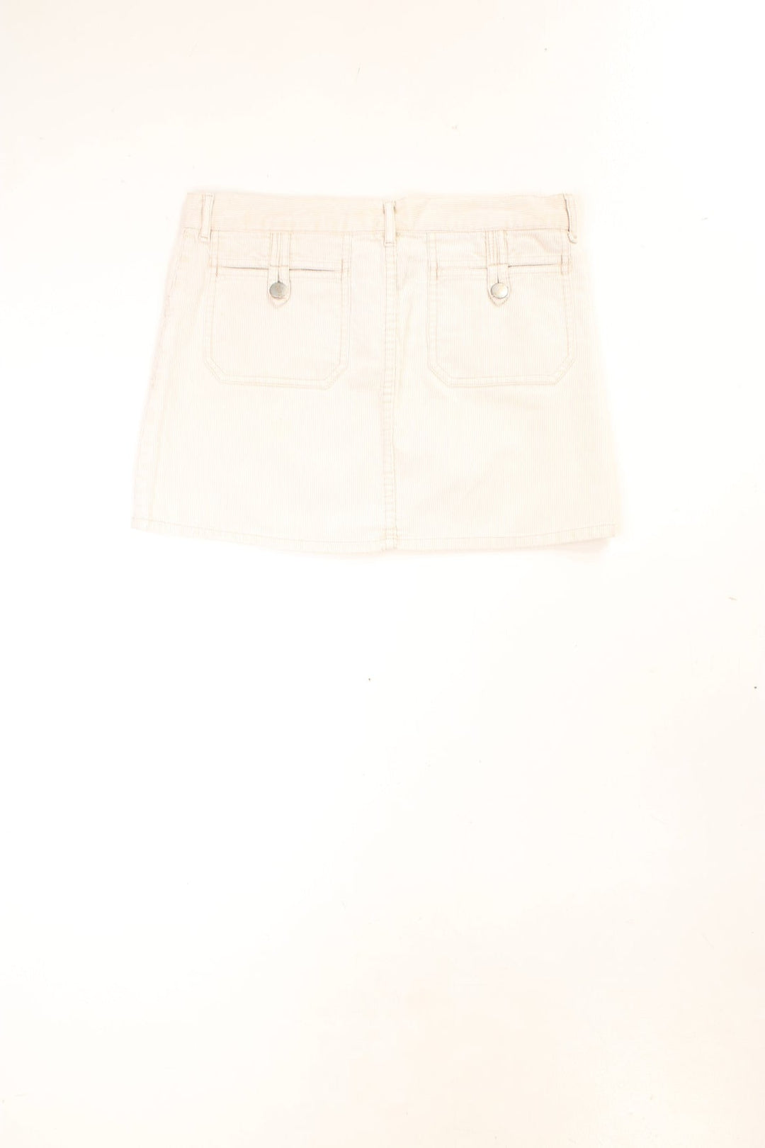 Vintage FCUK Jeans cord low rise mini skirt in off white.