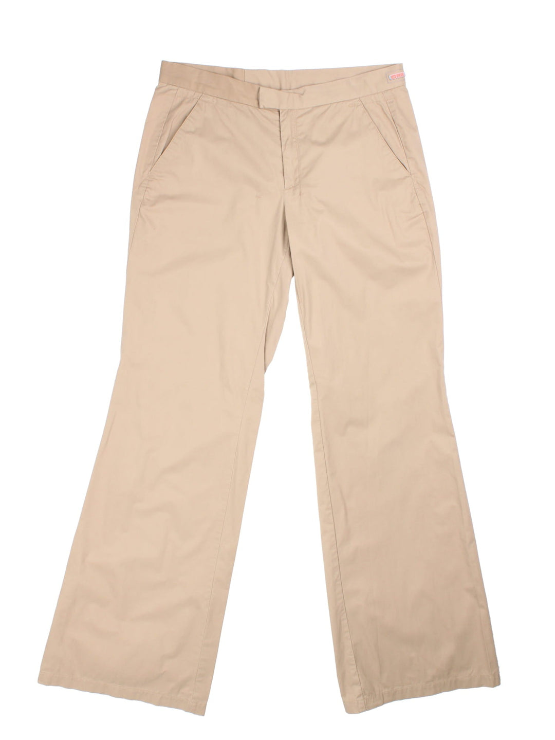 Y2K Diesel Trousers in tan colourway. Zip/button fastening and branding on left hip