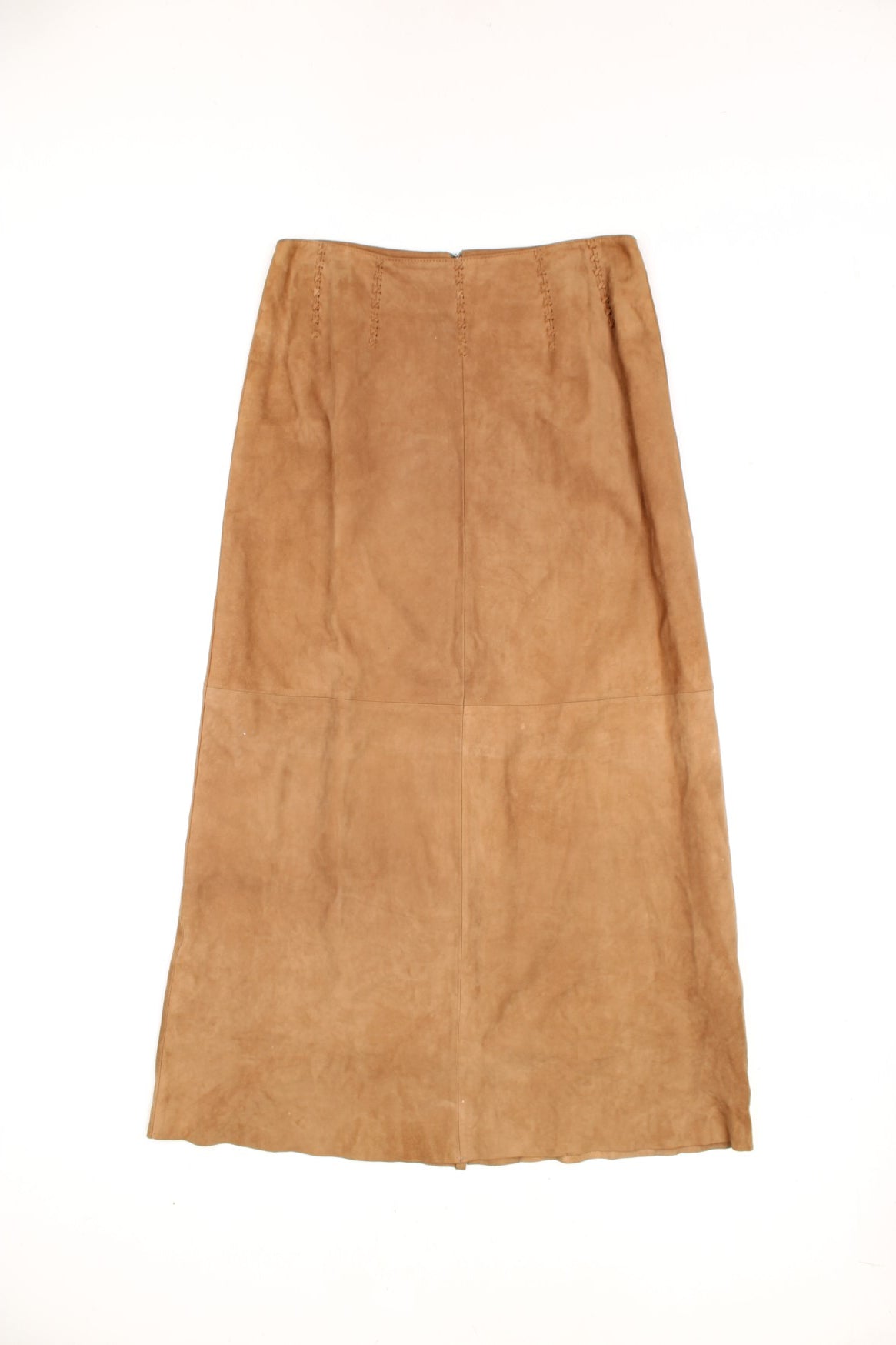 Y2K Wallis Suede maxi skirt in brown with zip and metal hook fastening on the back. 