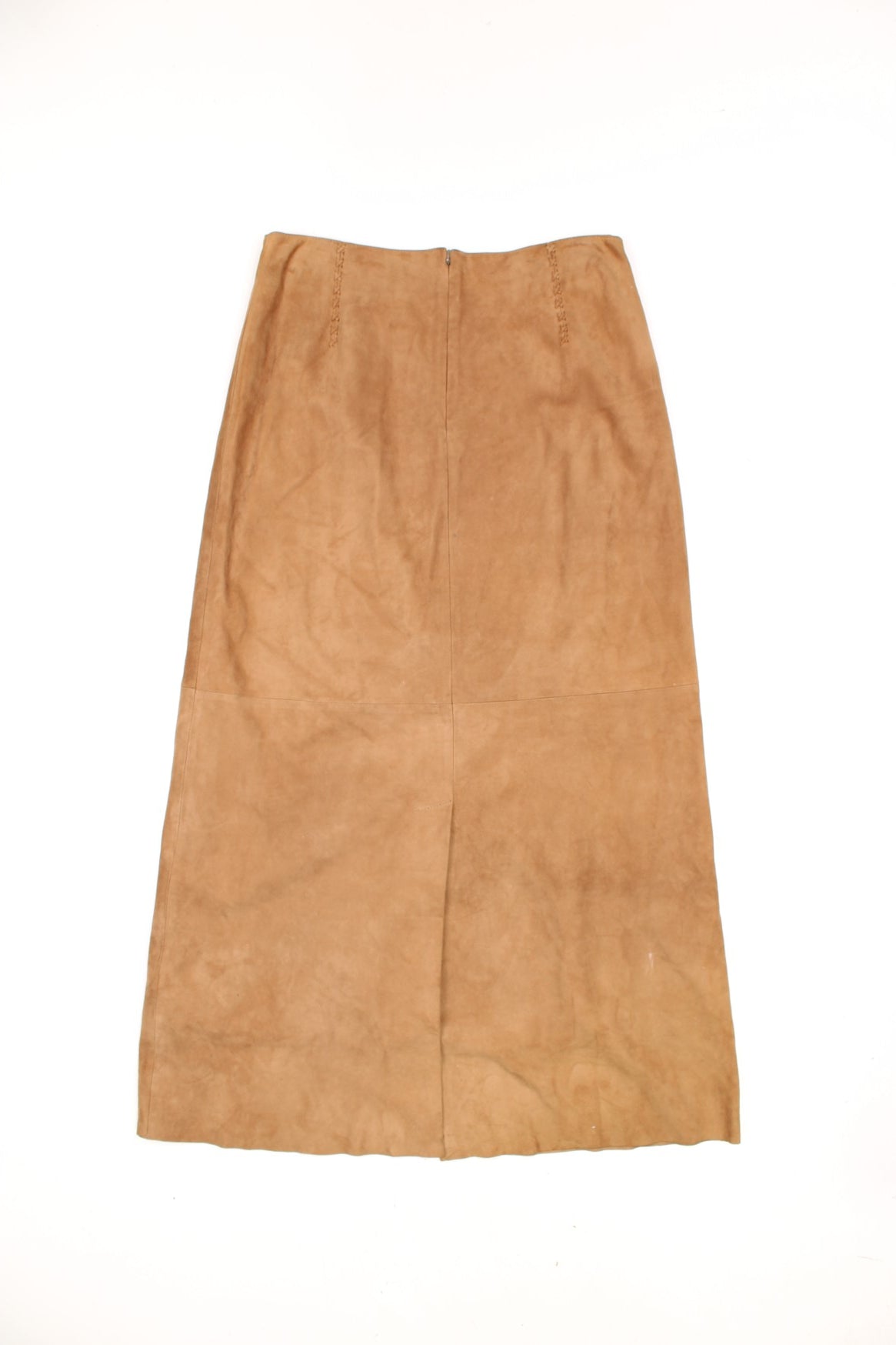 Y2K Wallis Suede maxi skirt in brown with zip and metal hook fastening on the back. 