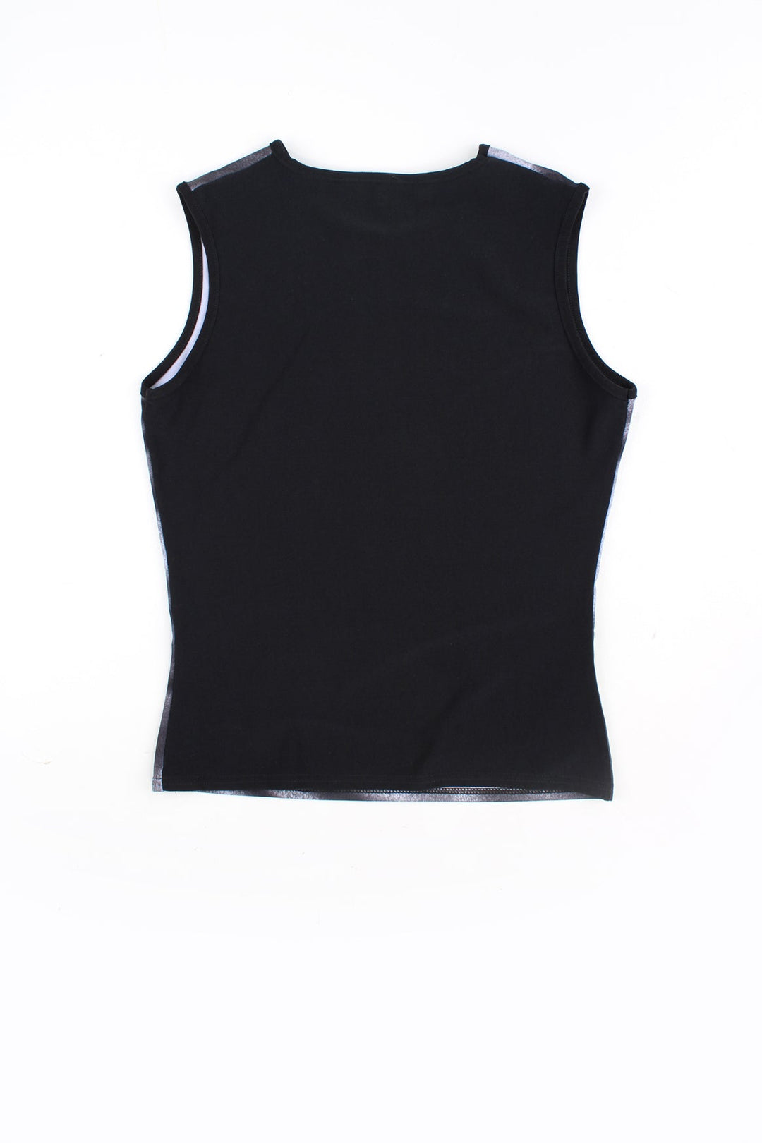 2000's New Look black stretch tank top with tiger graphic on the front