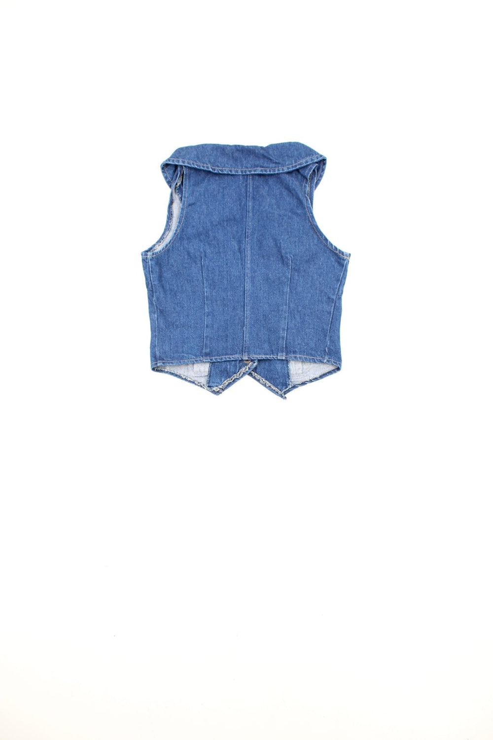 Vintage West Coast Jeans blue denim waistcoat with popper fastenings. 