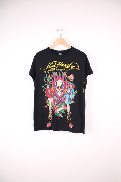 Vintage Ed Hardy by Christian Audigier T-Shirt with large graphic print on the front.