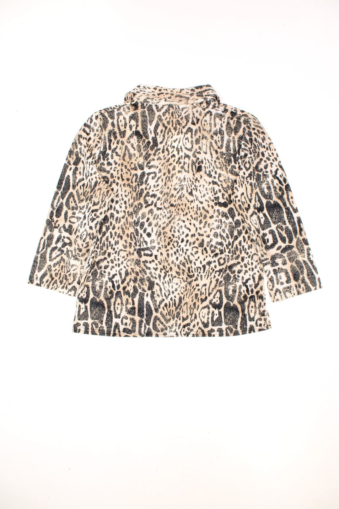 Vintage New Look Leopard print blouse with 3/4 sleeves.