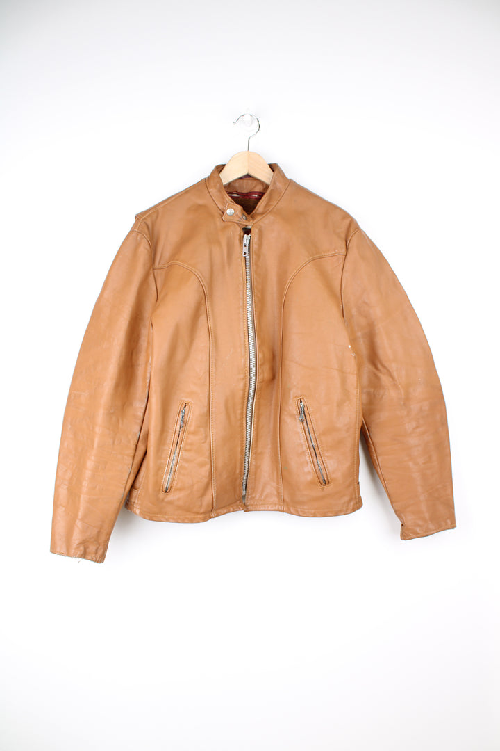 Vintage Cycle Rider Leather Jacket