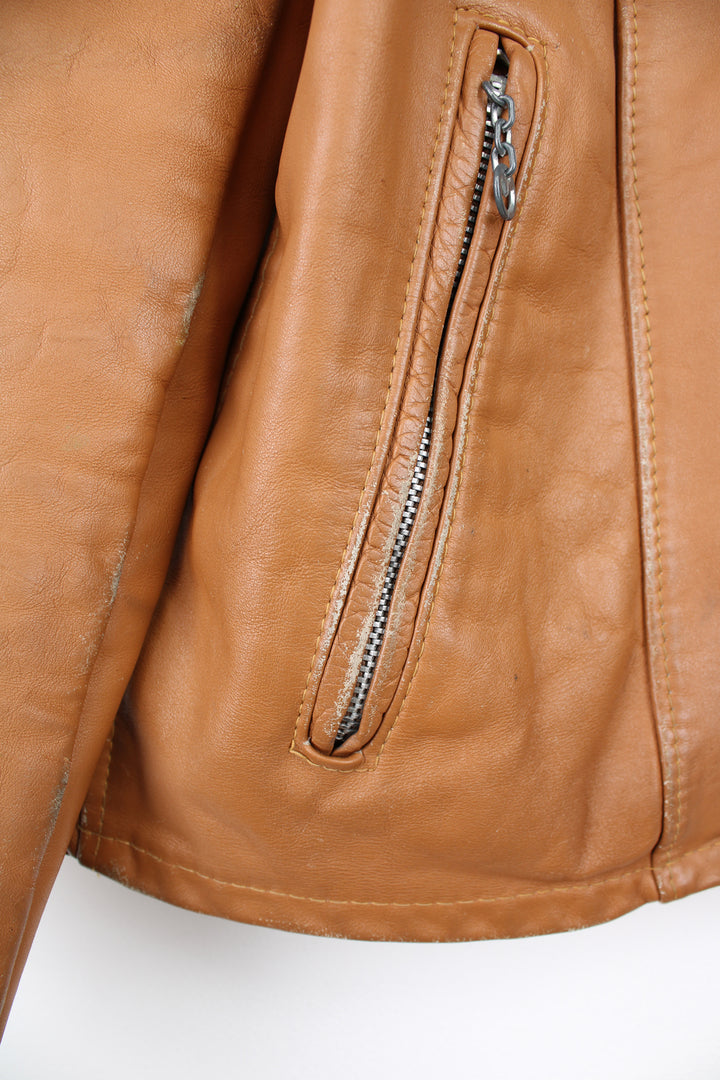 Vintage Cycle Rider Leather Jacket