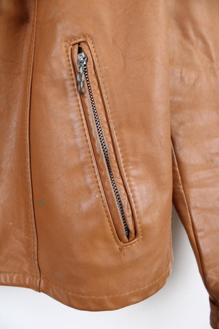 Vintage Cycle Rider Leather Jacket