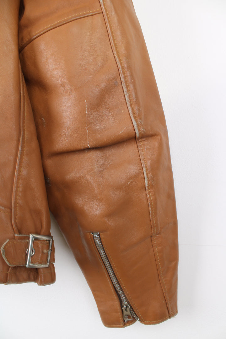 Vintage Cycle Rider Leather Jacket