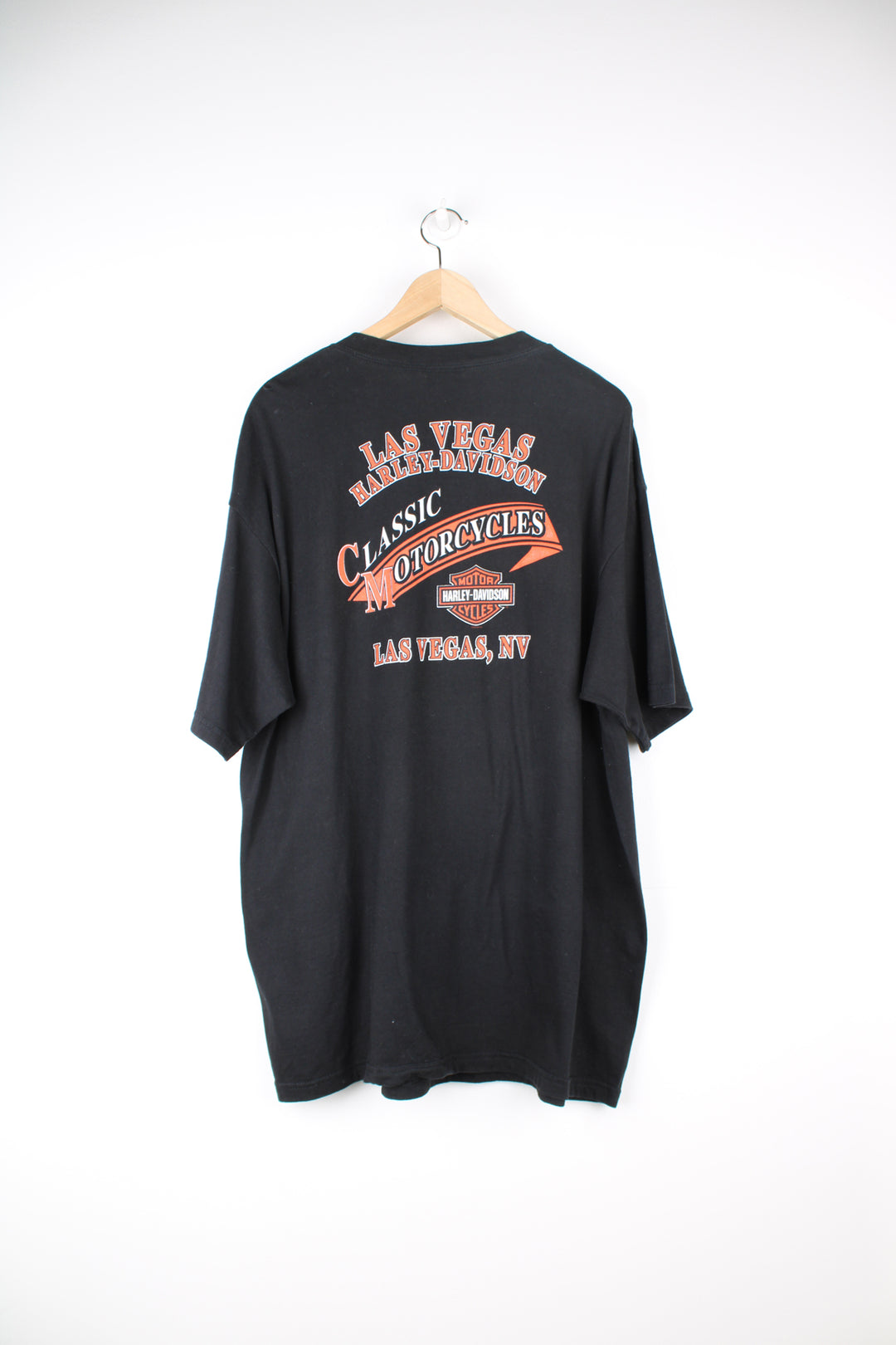 Harley-Davidson '100 years' Las Vegas t-shirt in black with printed spell-out graphics on the front and back 