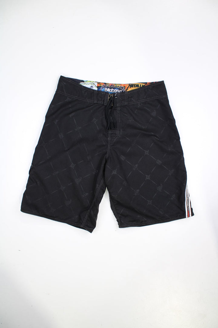 Vintage Billabong Metallica 3/4 length boardshorts.