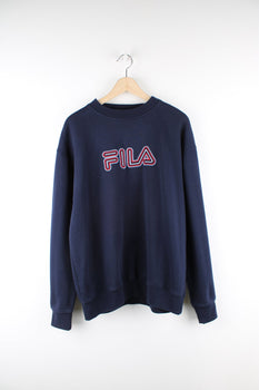 Blue fila sweater hot sale