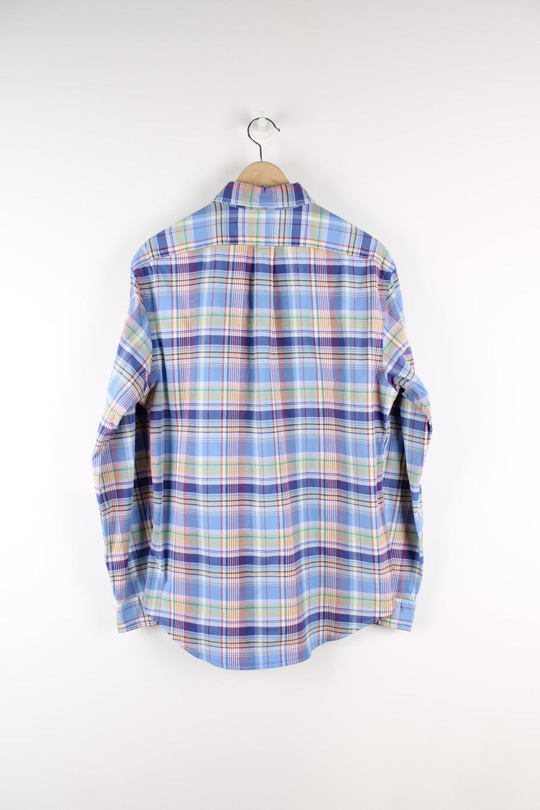 Ralph Lauren multicolor plaid shirt featuring embroidered logo on the chest.