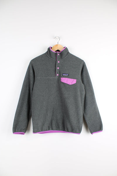 Gray and pink outlet patagonia pullover