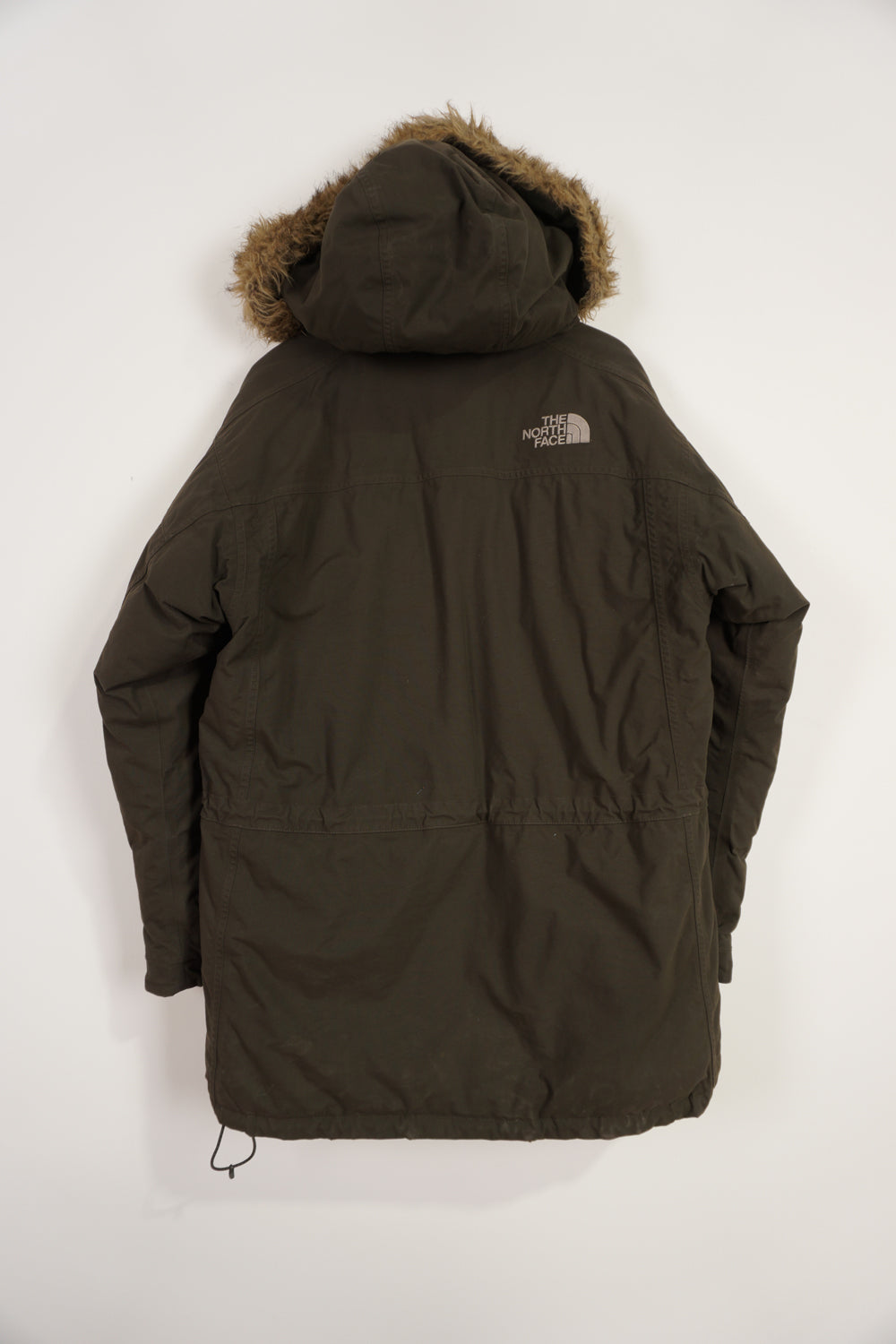 The North Face HyVent goose down outdoor coat with faux fur round the hood and multiple pockets