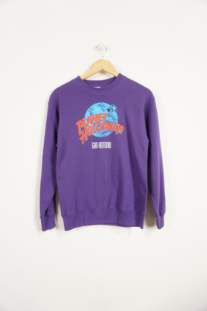 Vintage 90s Planet Hollywood San Antonio Sweatshirt, made in USA label tag Good condition, slight spot of discolouration near bottom of logo Size in Label: S