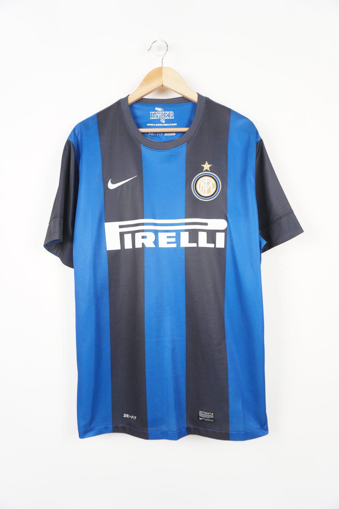 2012 Inter Milan home football shirt with embroidered badge and printed sponsor