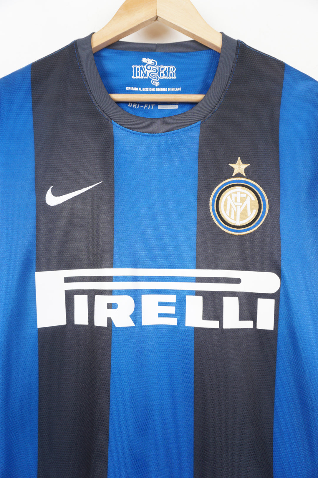 2012 Inter Milan home football shirt with embroidered badge and printed sponsor