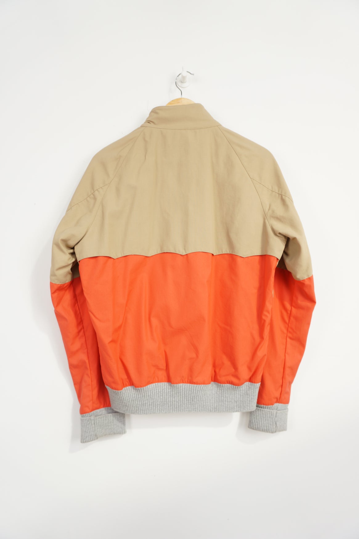 Vintage tan and orange Baracuta Harrington Jacket, with elasticated waist and cuffs