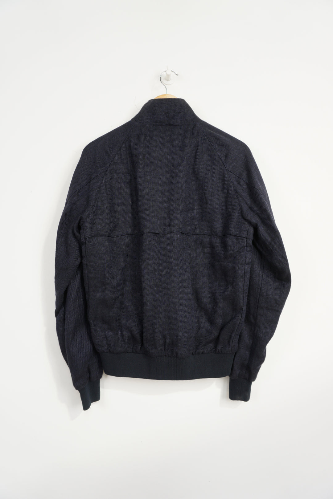 Vintage navy blue Baracuta Harrington Jacket, with elasticated waist and cuffs