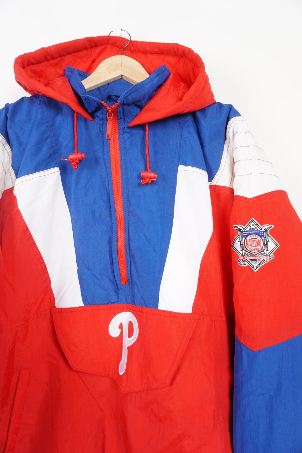 Jackets Masters Philadelphia Phillies Royal and Red Hoodie Jacket