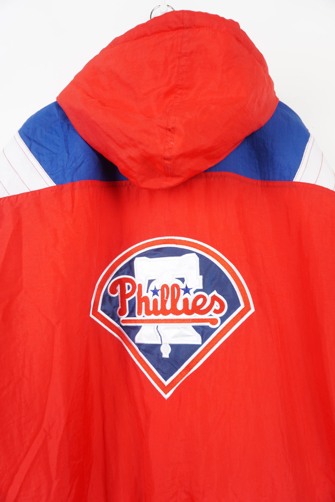 Philadelphia Phillies Warm Up Jacket STITCHES Size 2X Black Red Embroidered  MLB