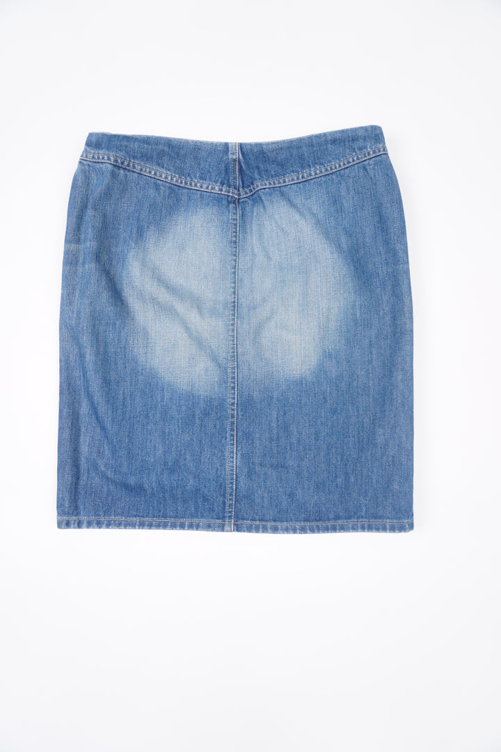 Vintage Diesel denim above the knee skirt with logo on the pocket