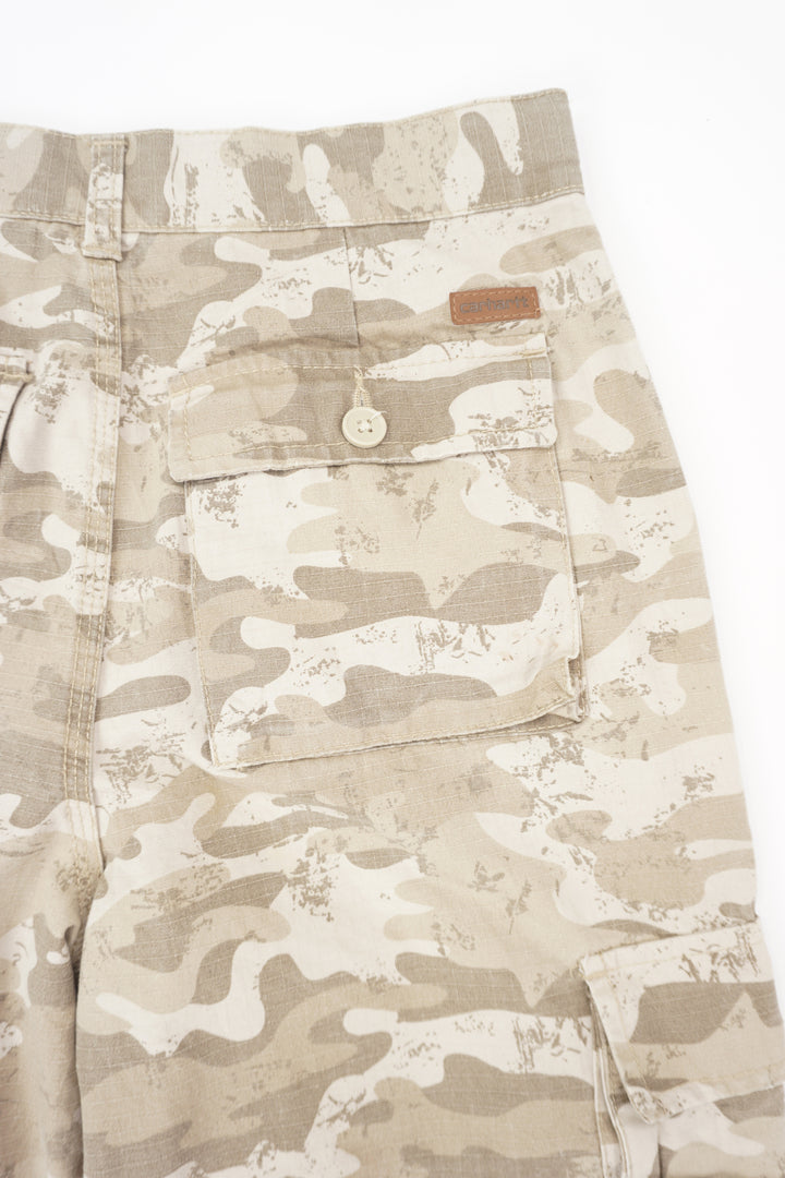 Carhartt camouflage 100% cotton cargo style trousers with multiple pockets